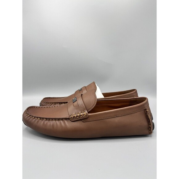 Coach Men's C Coin Leather Driver Loafer, Saddle, Size  9 D - Picture 7 of 11